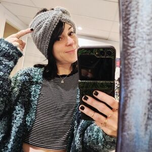 Hand Knit Knot Headband Baby Alpaca & Merino Wool 🧶